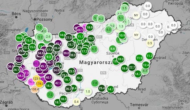 Új országos napi csapadékrekord született (2020.07.24.)