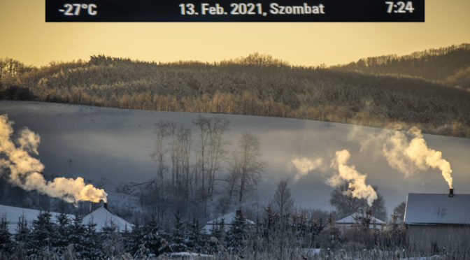 Zimankó körút a -27 fokos hidegben Zabar térségében