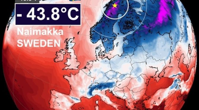 Újabb minimum hőmérsékleti rekord Svédországban